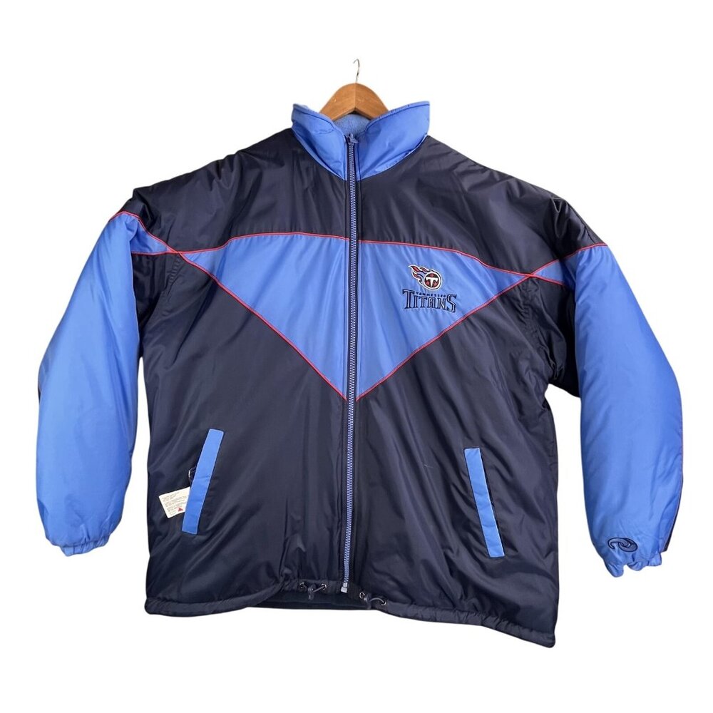 Vintage Tennessee Titans Jacket Mens 2XL NFL Football Unique Reversable Coat Y2K